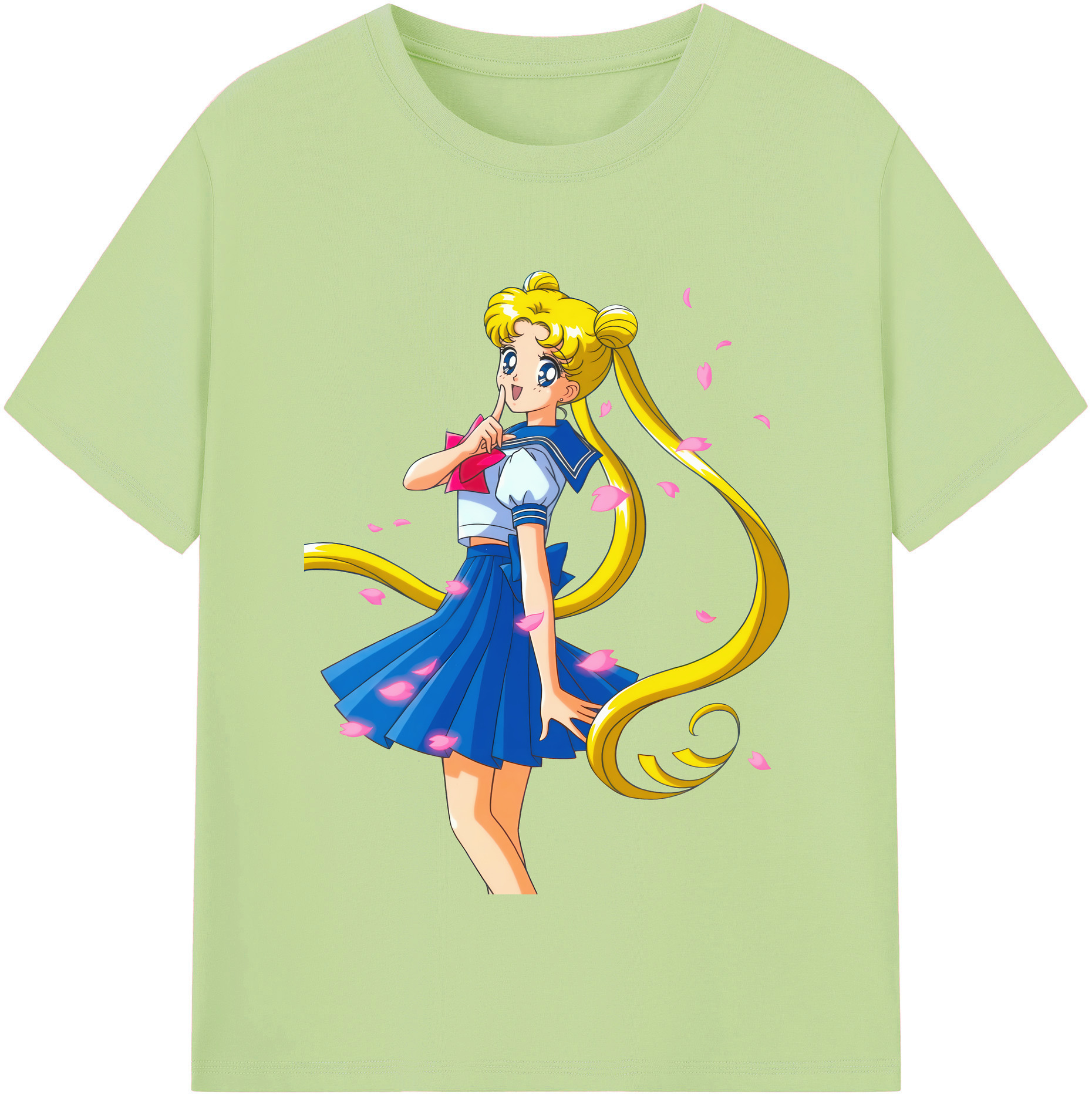（画像用） 美少女戦士セーラームーン 愛野 美奈子 あいの みなこ Sailor Moon Aino Minako 綿100％半袖Tシャツ（フロントプリント）